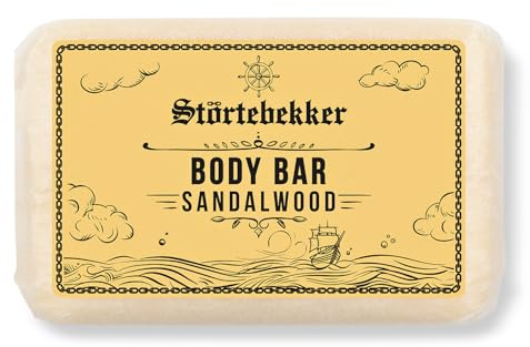 NEU: Störtebekker® Premium Body Bar Sandelholz | Festes Duschgel Männer | Feste Duschseife Herren & Damen | Natürliche Reinigung, herrlicher Duft | handgefertigt & ohne Zusätze (120g)