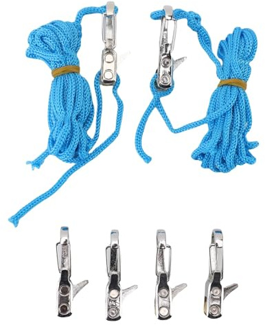 Cryfokt 4 PACK KORTSKAPARE MED NYLON ROPE, LAGRINGSBOX, ROINELESS STÅL, ROPE JUSTERAR FÖR CAMPING BUATING, ENSANCT LESS ROPE JAINTERING, MARINE MANKLING ROLLER, PASS 3MM 4MM ROPES