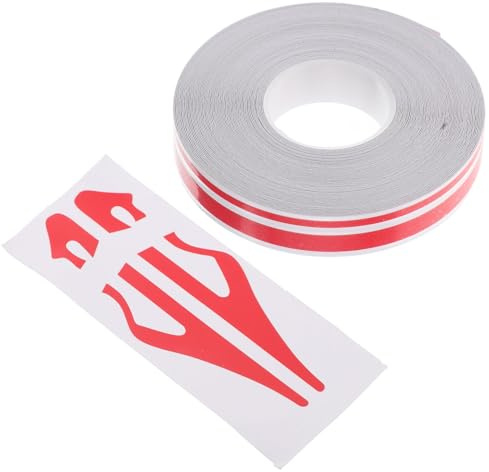 HEMOTON Autocollants Bandes Latérales de Carrosserie Rouge, Ruban Adhésif Décoratif Automobile, Autocollants Sport Automobile, Protection Rayures, pour Voitures, Usage Extérieur, Passionnés Auto