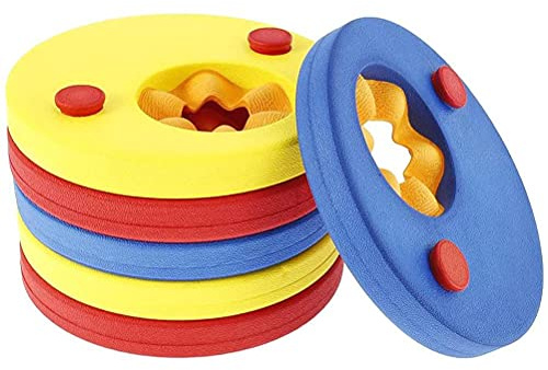 Gonetre Arm Float Discs EVA Foam Swimming Float Aid Discs Water Safety Floatation Devices for Kids Children Pool Beach 6PCS Set 18.5x18.5x2.5mm (meteor)