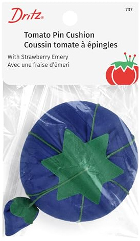 Dritz Pin Cushion, Emery, Pink, Purple, Blue, Size 2 (3/4 in)