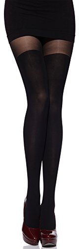 Merry Style Donna Calzamaglia con Motivo 80 DEN MSSSR01 (Nero, 3 (36-40))
