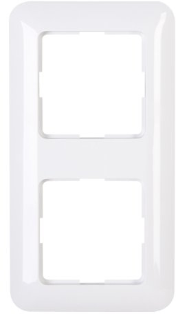 Kopp 405102002 Abdeckrahmen 2-fach Schalterprogramm Cadiz in Farbe Arktis-Weiß