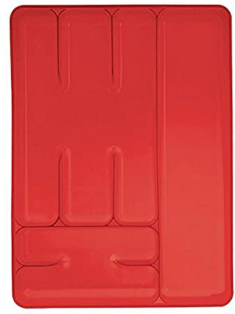 Excelsa 44596 Portaposate 6 Scomparti, Rosso, 33 x 25