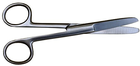 Verbandschere, Pflasterschere, Rettungsschere, gerade, abgerundete Spitzen, 15 cm -NO5