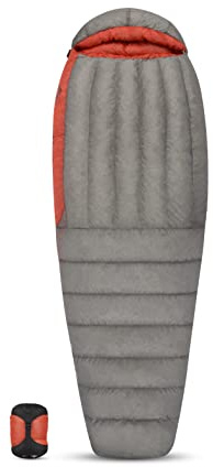 Saco DE Dormir - 850+ Fill Down Flame FmII - Women's R Right Zip Color: Gris Oscuro/Granate