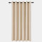 Yorkshire Bedding Cream Blackout Curtains Eyelet 66 x 84 Inch Thermal Insulated Door Curtains for Bedroom Decor Room Darkening 1 Panel + 1 Tieback