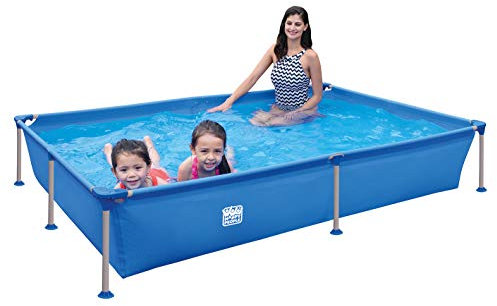 Stål rampool rektangulär 228 x 159 x 42 cm