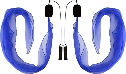 Diabolo Freizeitsport -Paire de Poi Lumineux UV - Bleu - 60 cm - Ailes d'ange - Spiral Pois - Soft-Pois - Sac de Transport inclu - Idéal pour débutants et Professionnels