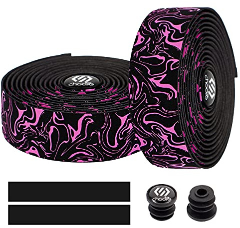 Chooee Nastro Manubrio Bici Corsa, 2 pezzi Nastro Manubrio Bici da Strada Rosa