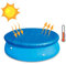Maritown Swimming Pool Cover 6ft 8ft 10ft 12ft Round Solar Paddling Pool Cloth Dustproof Rainproof Waterproof Hot Tub Lid Inflatable Frame Pool Dome