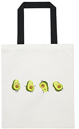 Avocado Printed Canvas reusable grocery bags, Foldable Casual Travel HandBag, Shoulder Beach Tote Bags, Shopper bag eco friendly super strong washable Storage bags Shopping bag Canvas bag for Women