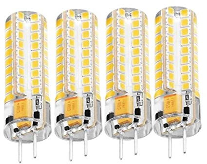 Liummrcy 4PCS GY6.35 LED Bulbs, Bi Pin, AC DC 12V, Dimmable, Halogen Replacement, Warm White, 4W, 390LM, 3000K, High Efficiency, Indoor, Decoration