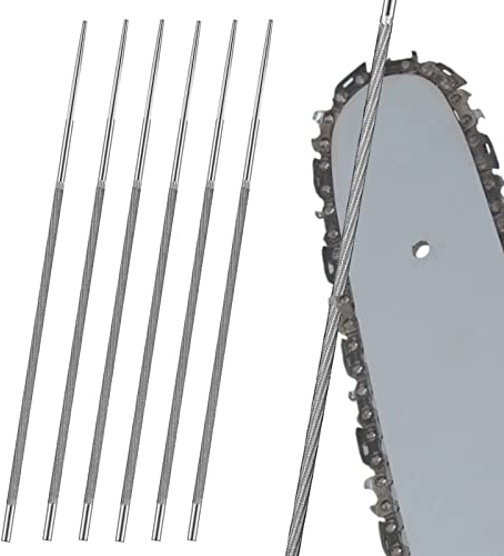 Limes rondes, 6 pcs 4.8mm Limes d'affûtage pour tronçonneuse affute chaine tronconneuse,Pour Affûter les dents de Tronçonneuse pour Agrandir les Ouvertures rondes