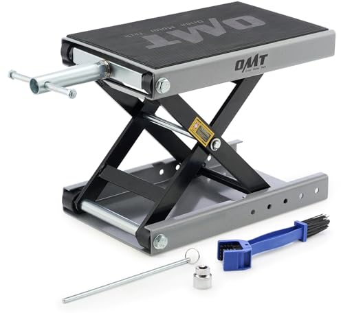 Orion Motor Tech Motorradheber Motorradhebebühne höhenverstellbarer 95-370mm Hebescheren-Mittelständer mit Kapazität von 500kg/1100 lbs Fahrradreparatur-Scherenheber für die Motorradwartung, Grau
