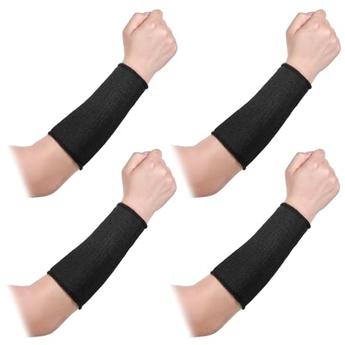 YBEATY 2 paia di manicotti di protezione per braccia, resistenti al taglio, anti abrasione, protezione per avambraccio, protezione da bruciature, sicurezza per giardino, cucina, fattoria, lavoro