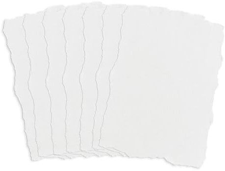 25 Blätter Büttenpapier 15 x 10cm Handgeschöpftes Papier, 300 GSM Baumwollzellstoff Watercolor Paper,Schönes Papier,Geeignet zum Skizzieren,Malen,Gestalten Von Grußkarten,Karten,Einladungen,Postkarten