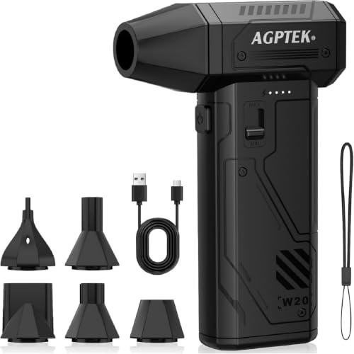 AGPTEK Soplador de Aire Inalámbrico 260.000 RPM, Motor sin Escobillas