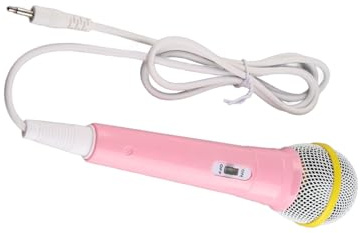 Generic Microfono Giocattolo per Canto per Bambini con Bassa Distorsione, Microfono per Bambini con Spina da 3,5 Mm per Karaoke, per, Materiale Plastico, Adatto per Feste in Famiglia (PINK)