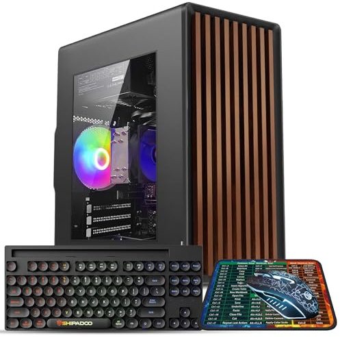 Kroteaup Business Desktop PC Intel Core i7-4770 3.4GHz, 16GB DDR3 RAM, 512GB NVMe SSD, RGB Fan x 3, WiFi 6.0, Quiet Cooling, Prebuilt Compact Tower for Home Office & Study