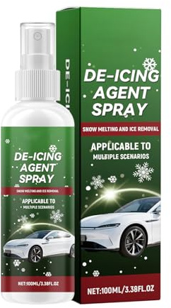Spray pour enlever la neige et la glace – Formule antigel à action rapide, spray anti-glace longue durée pour voiture, fenêtres, portes, miroirs, prises d'air, trous de serrure, anti-glace