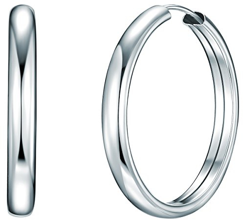 Rafaela Donata Damen Creolen aus 925/- Sterling Silber - Silbercreolen klassisch