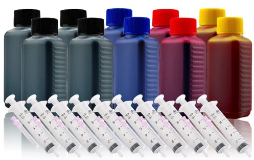 1000ml Nachfülltinte Druckertinte Refillset für Brother-Druckerpatrone LC121/LC123/LC125/LC127/LC129/LC223/LC225/LC227/LC229