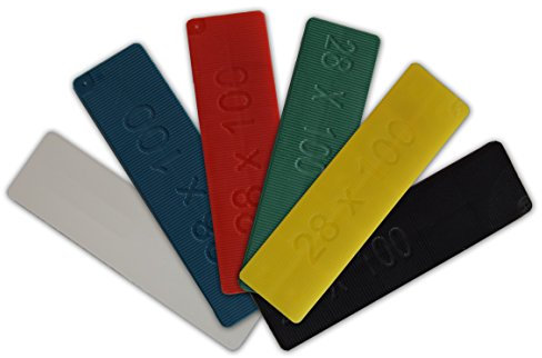 28mm Window Glazing Glass Packers - Flooring Spacers - Mixed Size Pack x 240 Shims