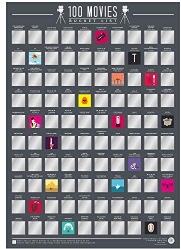 Gift Republic GR630004 100 Movies - Scratch Off Bucket List Poster
