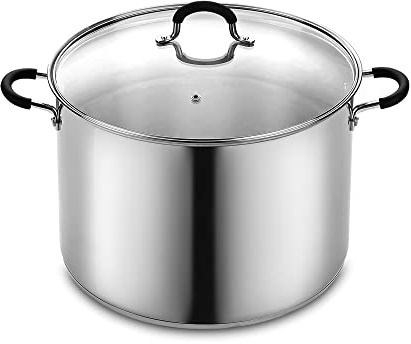 Cook N Home Professional 24 Quart Stainless Steel Stock Pot with Lid