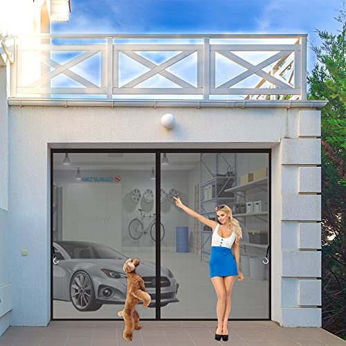 Moustiquaire Porte Magnétique 250 x 260 cm Fibre de Verre Moustiquaire Aimantée Anti Feu Sur Mesure de Porte Rideau de Porte Antimoustique Avec Adhésives Noir
