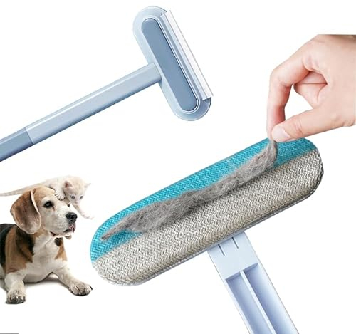 GIBZ Brosse à Peluches Chiens et Chats pour Cheveux Longs et Courts Réutilisable et Amovible Brosse à Poils d'animaux de Compagnie pour Tapis Canapé Vêtements Literie Nettoyage multifonctionnelle