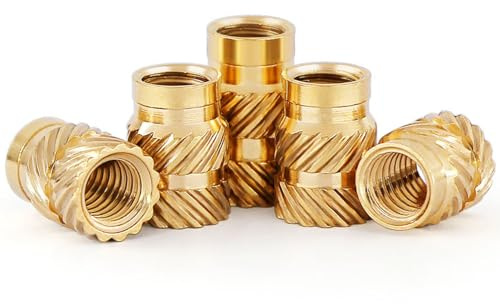 M1.6 Inserti Filettati,100pcs M1.6 * 2.5 * 2.5 Inserto Set di Calore in C3640 Ottone,Dadi Zigrinati Metrici,Dadi Hardware Filettatura Femminile Standard per Componenti di Plastica e Stampa 3d
