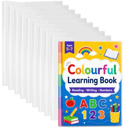 Buchumschläge Schulbücher 19x26cm, 10 Stück Buchumschlag Transparent