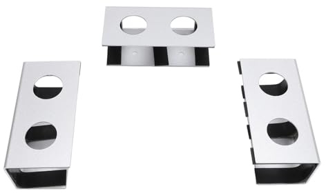Sonew Bärbar Datorfäste Under Skrivbordet - - Enhetshållare i Aluminiumlegering för Bärbara Datorer, TV-boxar och Modem, Silikonkuddar för Repor, Utrymmesbesparande Förvaringshylla Under (Silver)