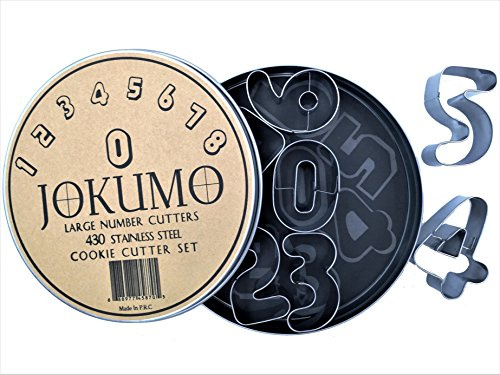 JOKUMO Alfabet Fondant skärare set – 430 rostfritt stål Number Metallisk