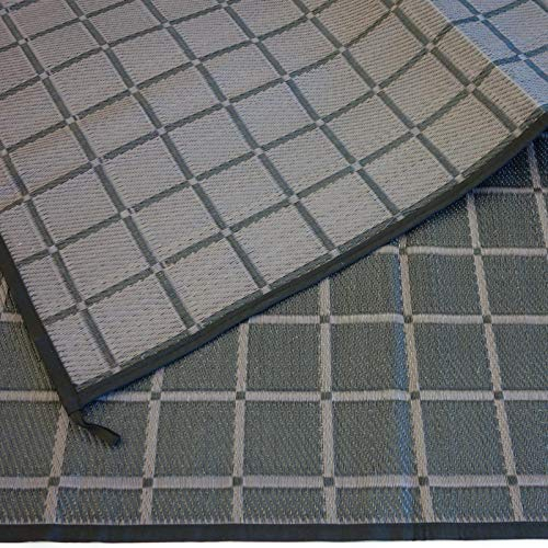 Zeltteppich ´´´odooro WAVETEX Square 2,7m x 2m schwarz-grau *** VIELE GRÖSSEN + Farben ** Camping Matte Wohnwagen 450 g/m² Outdoor Teppich Vorzelt Teppich Garten Spieldecke