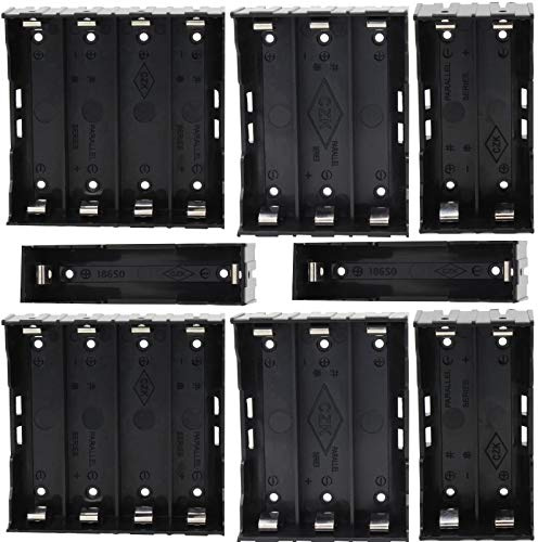 GTIWUNG 1/2/3/4 × 3.7V 18650 Batteria Titolare Caso Plastica Copertura della batteria Scatola di immagazzinaggio con il pin(1/2/3/4 Solts × 8 Pezzi)
