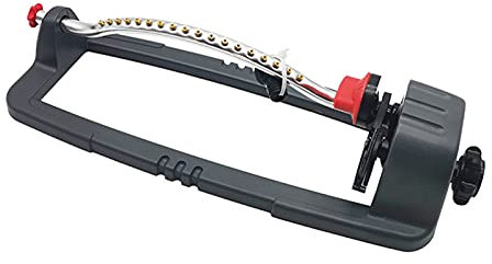 WWYL Lawn Sprinkler for,18-Holes Lawn Watering,Built-in Metal Filter,Rectangular Lawn Bar Sprinkler for Medium and Large Surfaces (Gray)