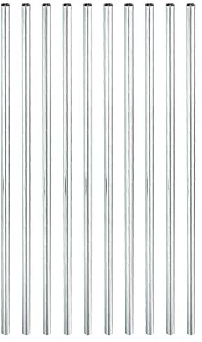 sourcing map Round Coupling Nut, M4x0.7mm Female Thread 200mm Threaded Round Sleeve Connector Rod Bar Stud Tube Nut Hardware Fastener, Silver Pack of 10