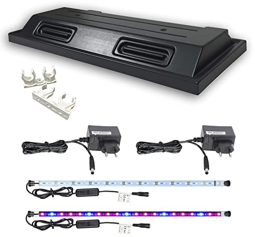 ZooPaul Aquarium Terrarium Abdeckung Verschiedene Größen Pflanzenlicht Lampe Beleuchtung Deckel LED (100x40 1x LED 1x Pflanzen LED)