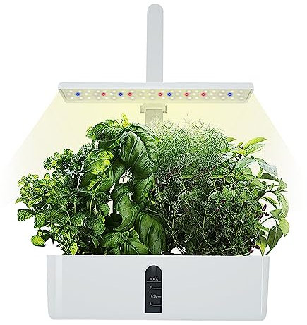 hzexun Hydroponische Anzuchtsysteme 9 Pods Hydroponisches Anzuchtsystem Pflanzenkeimungs Kit mit Pumpensystem Licht Wachsen Bis zu 60 cm für Küche Heim Gartenarbeit für Arbeitsplatten