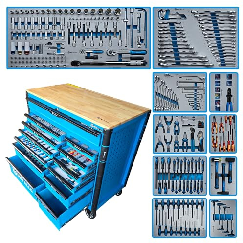 toolcar Metallo Jumbo PRO 13 Werkzeugwagen Werkstattwagen Marine Edition