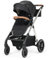 Beberoad Love RX 3-in-1 Baby Kinderwagen, Kleinkind Kinderwagen, faltbarer Kinderwagen, umkehrbarer Kleinkindsitz （Schwarz）