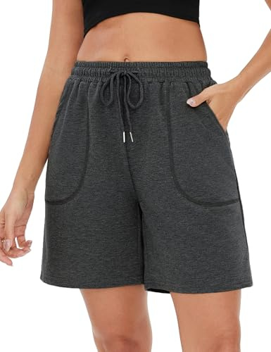 Terecey Shorts et Bermudas Femme Vetement Sport Femme Ete Fluide Taille Haute Pantalon Court pour Jogging Running Fitness d’Été Doux et Respirant
