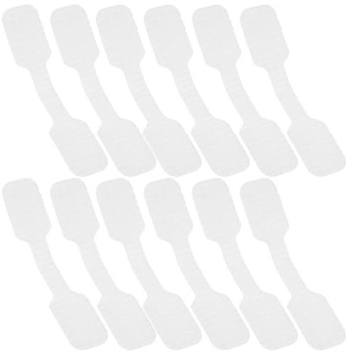 Lurrose Lot de 30 Étiquettes de Câble Blanches Inscriptibles 45x20 Mm pour Gestion et Identification des Câbles, Système D’étiquetage Réutilisable et Adhésif, Organiseurs Polyvalents