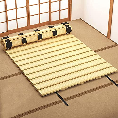 Sängspjälor i massivt furuträ, hopfällbart sängstöd, bunkie bräda med nylonsladd, hållbara inomhus sovrumstillbehör för madrassbyte (B 70 x L 120 cm)
