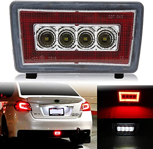 DUNTUO Rear Tail Fog Tail Light For Subaru WRX STi Impreza F1 Style Replacement Brake Backup Reverse Lamp 3-in-1 Kit w/Mounting Bracket
