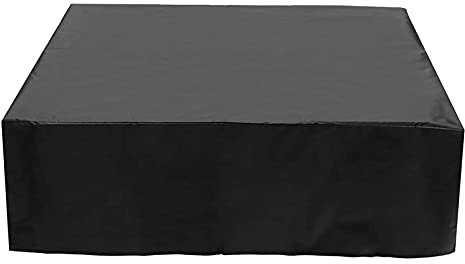 XHDZSW Spa Couverture,Le Spa Extérieur Carré De Couverture De Spa,100% UV, Poussière,Housse De Protection pour Jacuzzi De Jardin Anglais (Noir,240 x 240 x 25 cm)