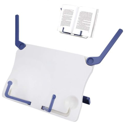Desktop Buchhalter, 210x160mm/8,3x6,3 Zoll 60° Verstellbar Noten Ständer klappbarer Notenbuchständer Leseständer Bookrest Tischnotenständer Kochbuchhalter Rezeptbuchhalter Clips für Büro Haus Student